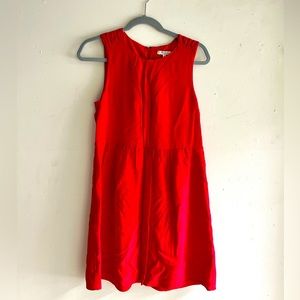 Madewell red silk dress